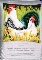 Cado vervaco borduurpakket kussen  Kip en Haan  06, Ophalen of Verzenden, Nieuw, Handborduren, Borduurpakket