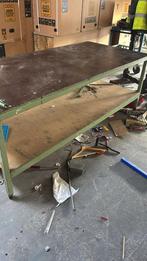 Zink tafel, schaar en zet bank, Ophalen, Zo goed als nieuw