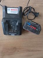 Bosch pro core 5.5ah 18 volt accu + oplader ., Doe-het-zelf en Verbouw, Gereedschap | Machine-onderdelen en Toebehoren, Ophalen of Verzenden