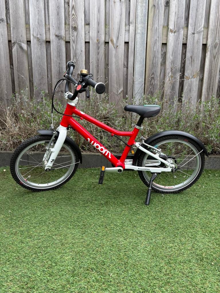 Kinderfiets Woom 3 rood, Ophalen, Gebruikt, 16 tot 20 inch