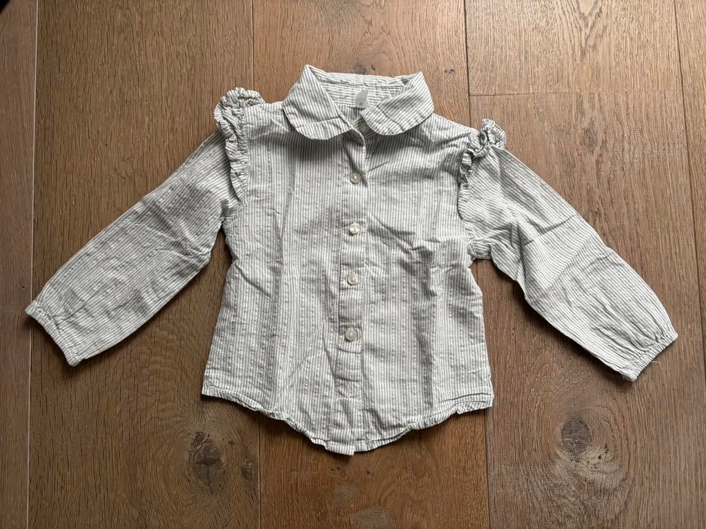 Blouse streep glitter maat 92, Ophalen of Verzenden, Gebruikt, Meisje, Overhemd of Blouse
