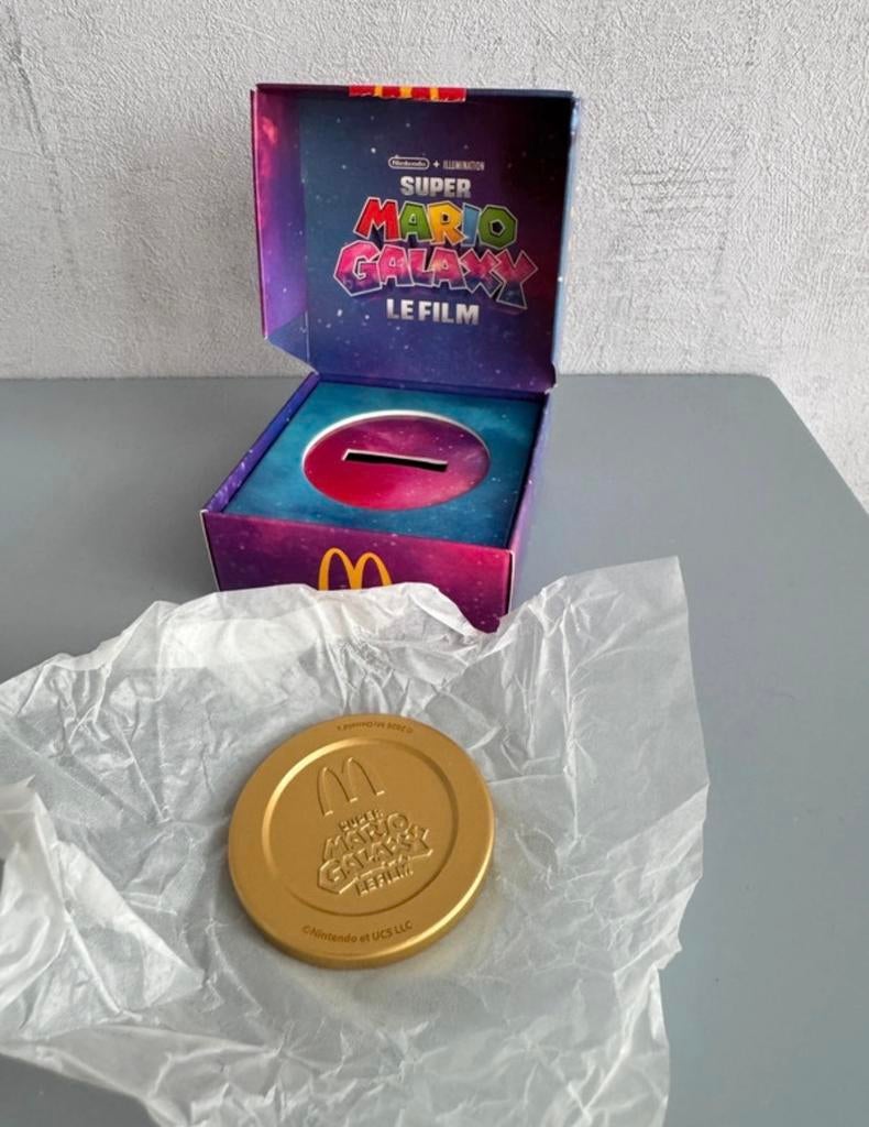 Super Mario Galaxy McDonald's munt in doosje, Ophalen of Verzenden, Nieuw