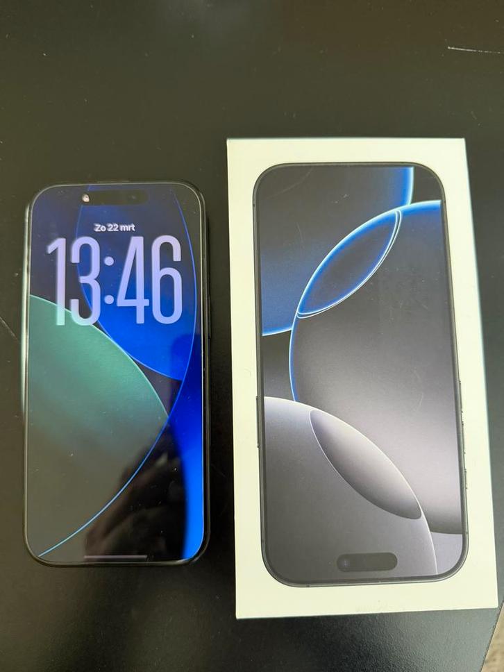 iPhone 16 pro 128gb, Telecommunicatie, Mobiele telefoons | Apple iPhone, Zo goed als nieuw, 128 GB, Zwart, Ophalen