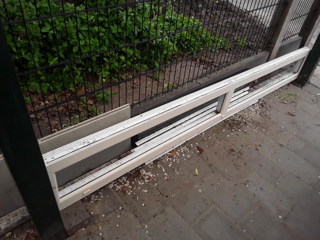 Bovenlicht kunststof kozijn met  thermopane glas, Doe-het-zelf en Verbouw, Kozijnen en Schuifpuien, Ophalen of Verzenden, Gebruikt