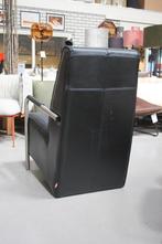 Fauteuil Callas Jess Design echt leer metaal zwart vintage, Huis en Inrichting, Fauteuils, Ophalen, Gebruikt, Leer, 75 tot 100 cm