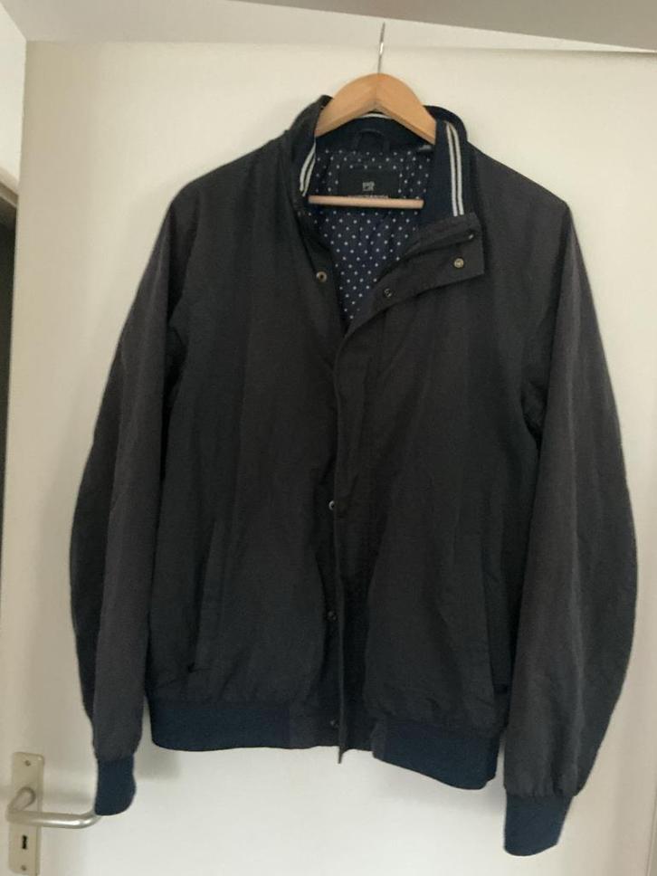 Donkerblauw herenjack maat L Scotch & Soda, Kleding | Heren, Jassen | Zomer, Gedragen, Maat 52/54 (L), Blauw, Ophalen of Verzenden