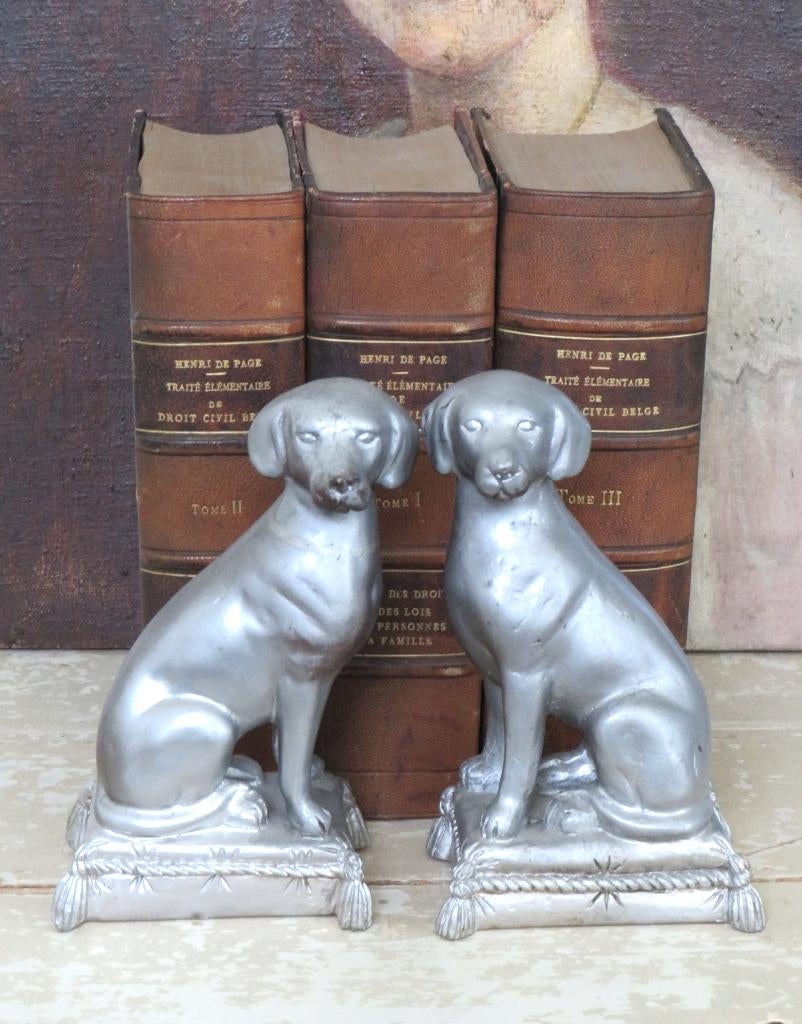 Set (2)oude hondenbeelden, Antiek en Kunst, Ophalen of Verzenden