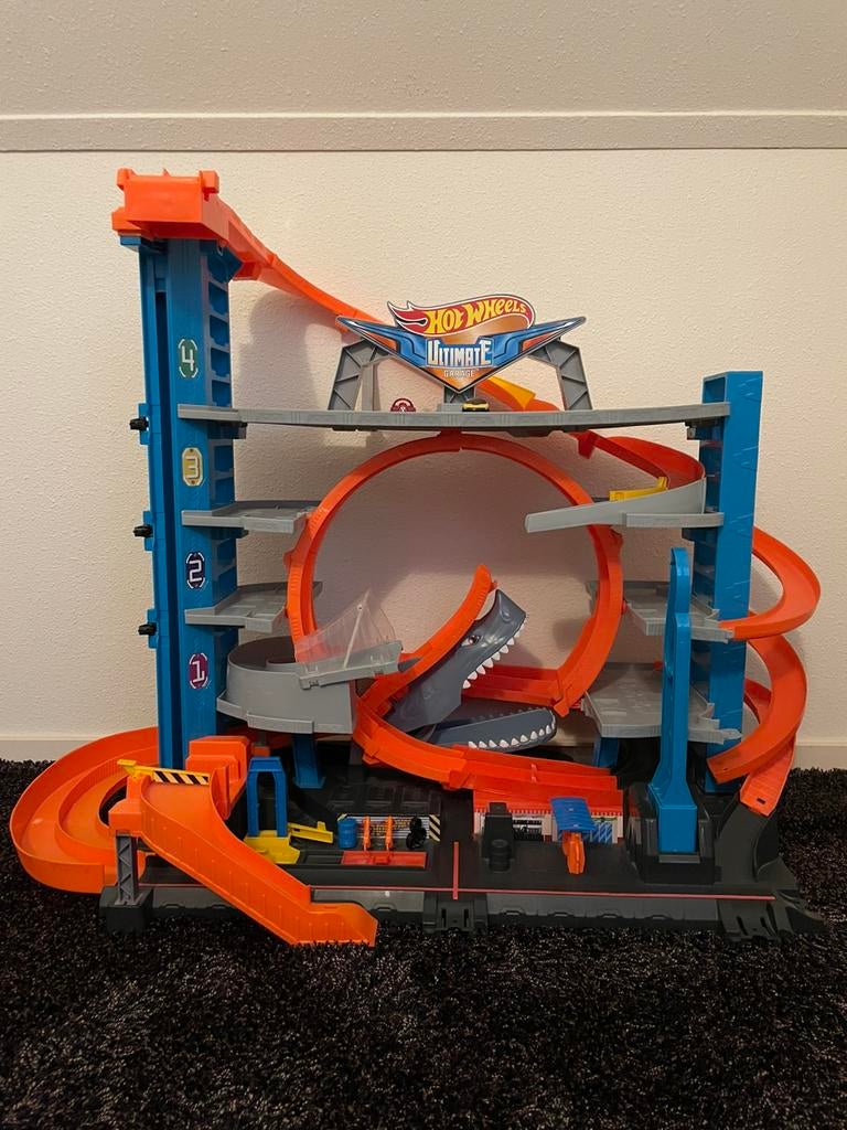 Hot Wheels Ultimate Garage Haai, Ophalen, Zo goed als nieuw, Handmatig, Hot Wheels