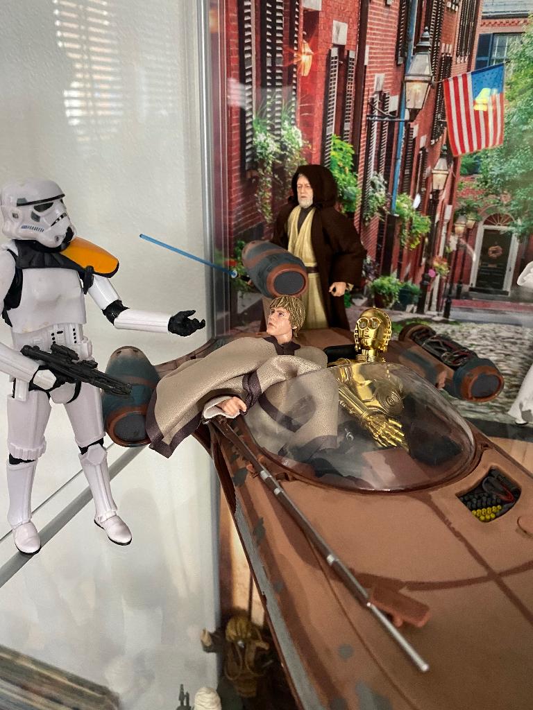 Star Wars Black Series Luke’s Land Speeder set, Verzamelen, Star Wars, Zo goed als nieuw, Actiefiguurtje, Ophalen of Verzenden