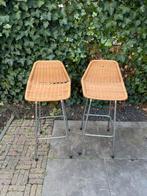 Setje barkrukken Rohe Noordwolde, Dirk van Sliedrecht, rotan, Huis en Inrichting, Barkrukken, 2 krukken, Ophalen, Zo goed als nieuw
