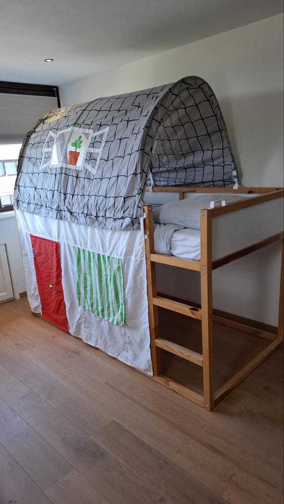 IKEA Kura omkeerbaar bed met tent (zonder matras), Ophalen, Gebruikt, Halfhoogslaper