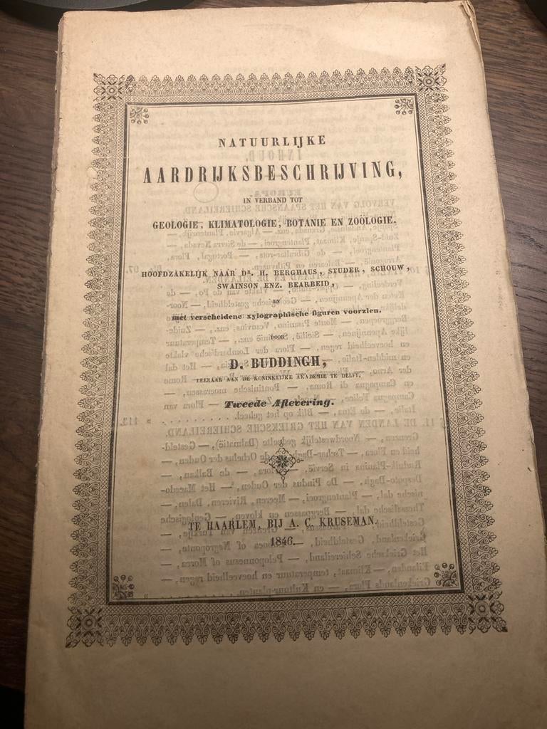 Natuurlijke Aardrijksbeschrijving 1846, Antiek en Kunst, Ophalen of Verzenden
