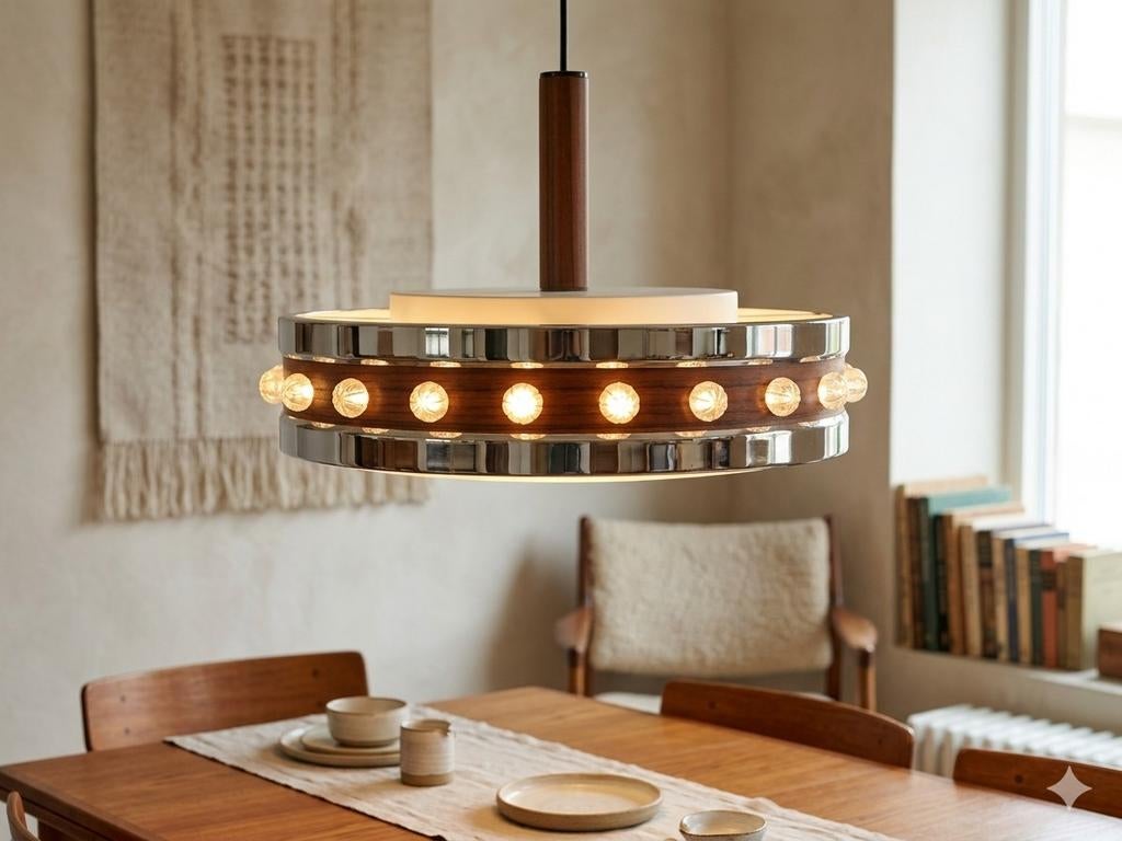 Vintage Philips UFO Hanglamp - Space Age Design Jaren '70, Ophalen of Verzenden