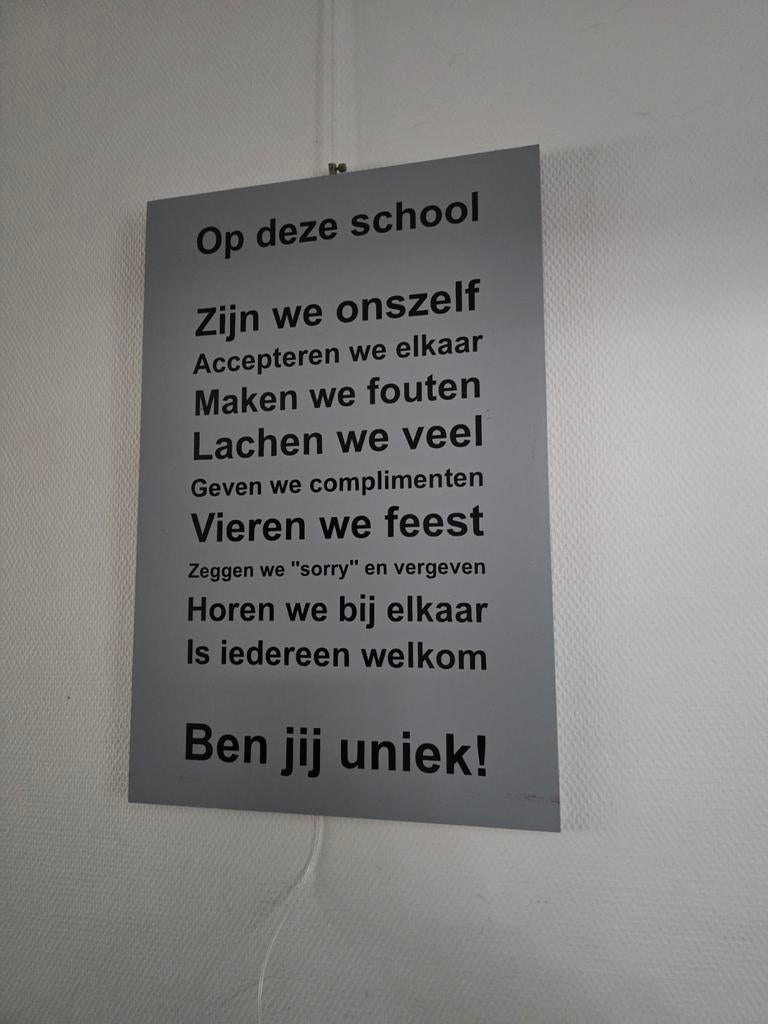 Oud schoolbord houten bord met anti-pest spreuken, Ophalen, Gebruikt, Nvt, Nvt