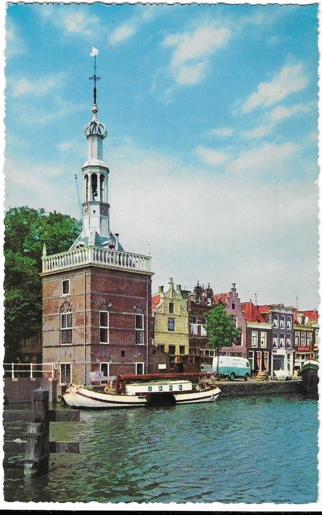 Alkmaar, Accijnstoren, tjalk, boot, schip, bestelbus, Verzenden, 1960 tot 1980, Gelopen, Noord-Holland