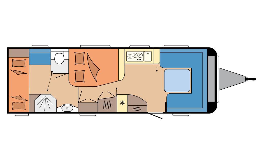 Luxury Caravan Hobby Prestige 720 KWFU(Model2025)with Pitch, Caravans en Kamperen, Caravans, Mover, Rondzit, Hobby, Particulier