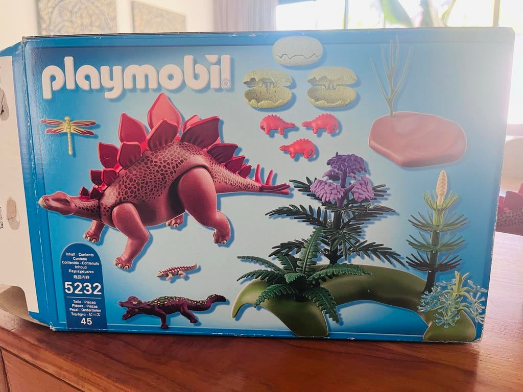 Playmobil Dinos Stegosaurus met baby's en planten, Ophalen of Verzenden, Zo goed als nieuw, Jongen of Meisje