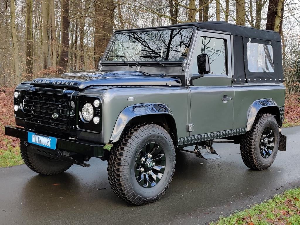 2010 Defender 90 Soft Top Orkney Grey, zwart leer, Zwart, 4 cilinders, Leder, Vierwielaandrijving