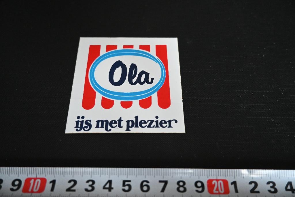 sticker OLA IJs met plezier  logo, Ophalen, Zo goed als nieuw