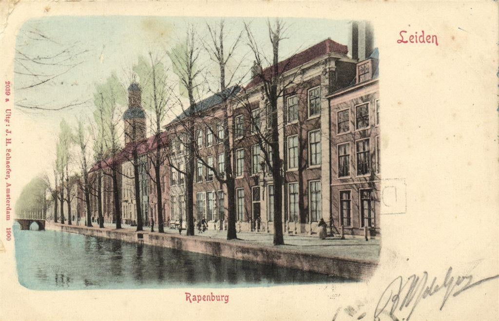 Leiden - Rapenburg - 1912? gelopen, Ophalen of Verzenden, Voor 1920, Gelopen, Zuid-Holland