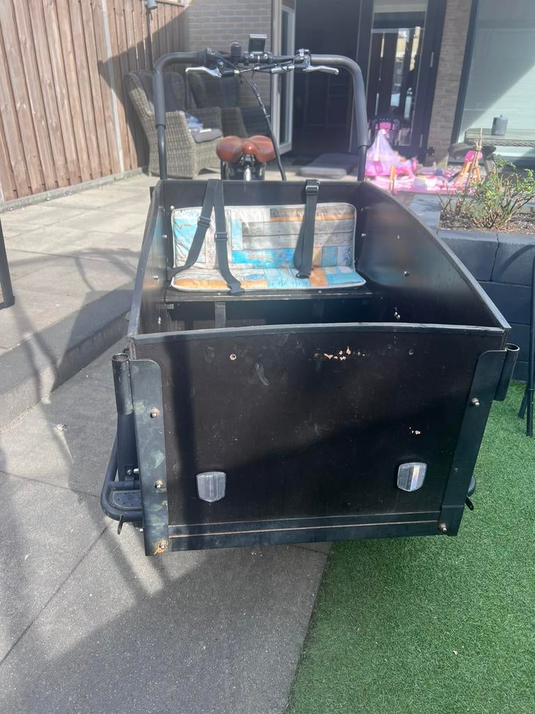 Troy bakfiets elektrisch (defecte accu + mankementen), Fietsen en Brommers, Fietsen | Bakfietsen, 4 kinderen of meer, Gebruikt