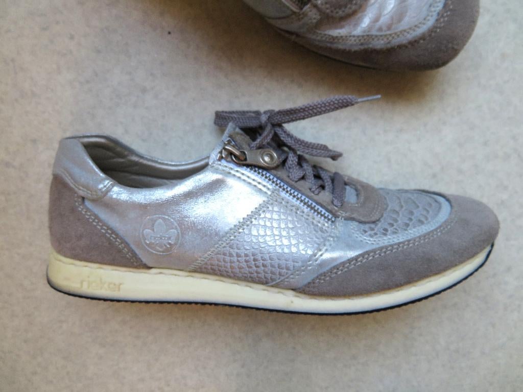 RIEKER schoenen sneakers grijs zilver maat 42, Ophalen of Verzenden, Grijs, Rieker, Sneakers of Gympen