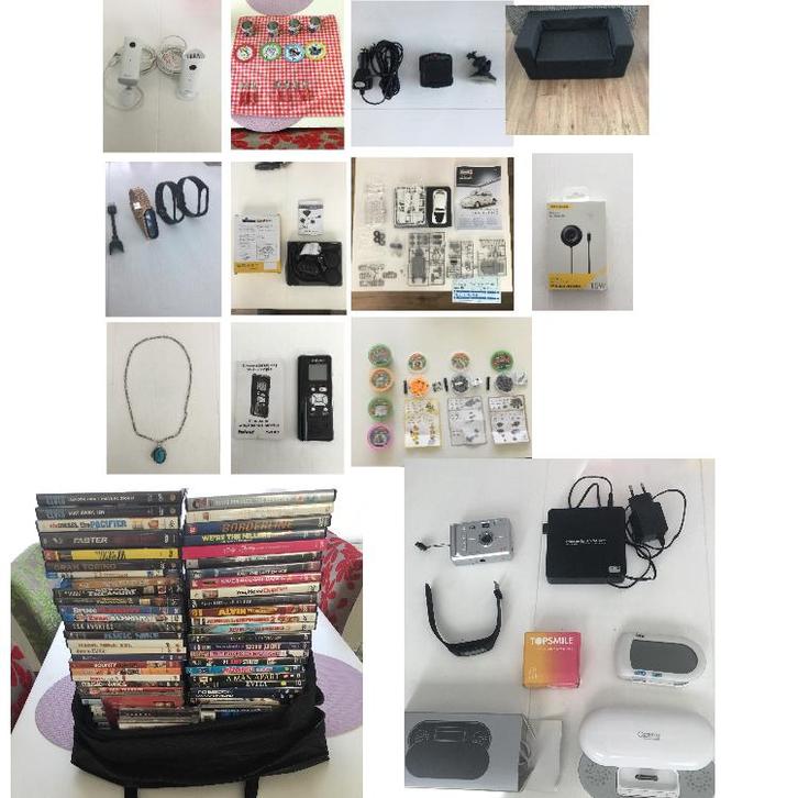 rommelmarkt spullen veel elektra en 2 tassen dvd’s, Diversen, Rommelmarktspullen, Zo goed als nieuw, Ophalen