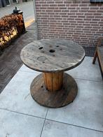 kabelhaspel tafel, Ophalen, Gebruikt, Rond, Hout