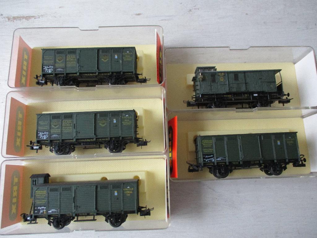Trix Wagons K.Bay.Sts.B 5x HO, Ophalen, Gelijkstroom, Trix, Wagon