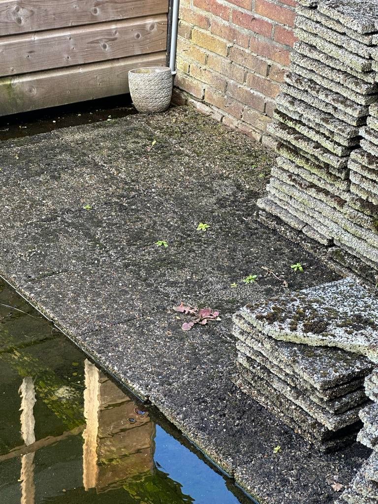 Gratis DakTerras tegels - 16m2 - Harkema, Ophalen, Gebruikt, 10 m² of meer, Beton