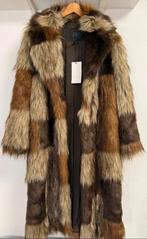 Zara Faux Fur Jas Patchwork Bruin/Beige Maat M, Kleding | Dames, Jassen | Winter, Bruin, Zara, Nieuw, Ophalen