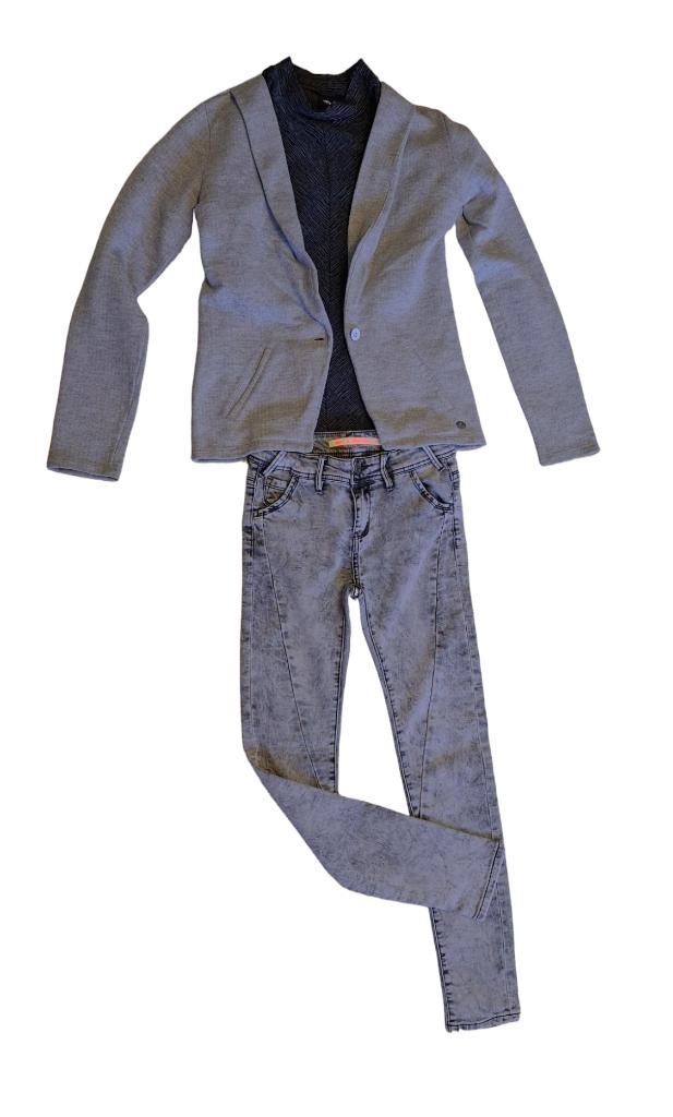 Prachtig zilver/grijs SCOTCH & SODA sweatjasje maat 12/152., Kinderen en Baby's, Kinderkleding | Maat 152, Trui of Vest, Zo goed als nieuw