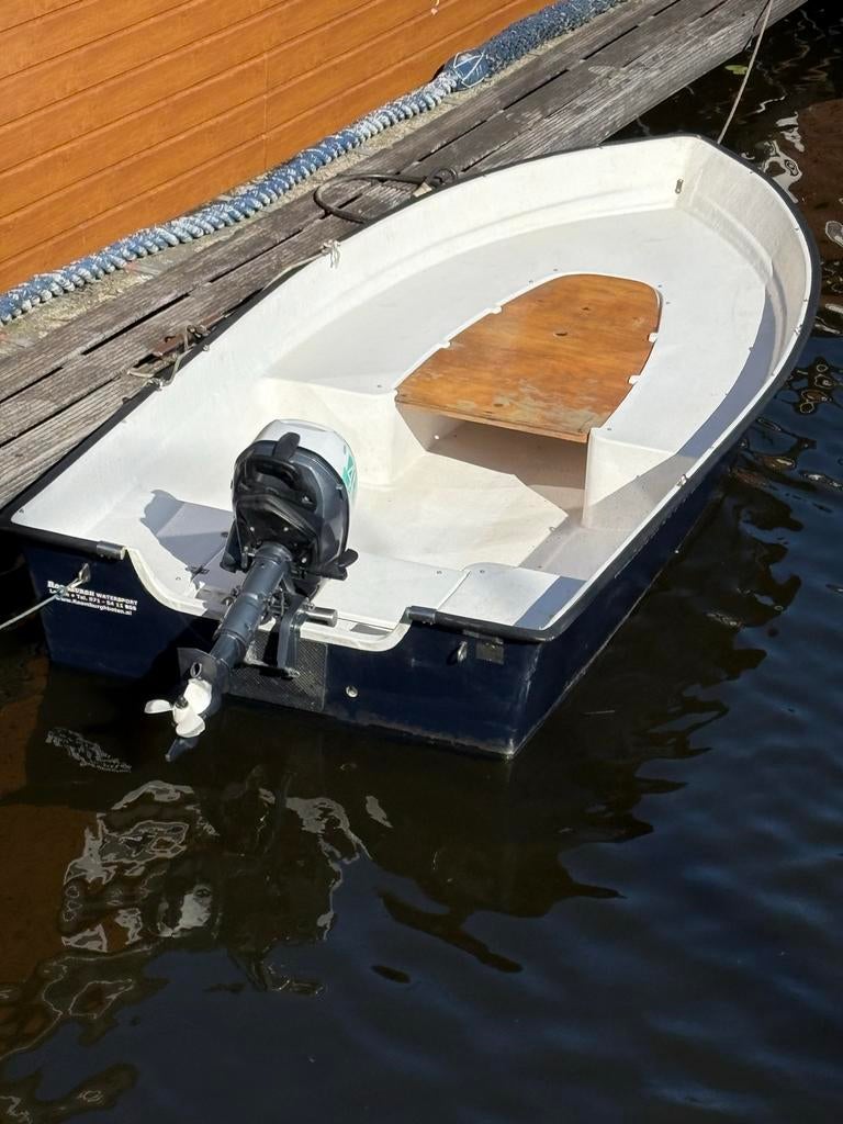 Vis-/toerboot 4mtr lang met Yamaha 4pk 4takt motor, Watersport en Boten, Ophalen, Gebruikt, Tot 10 pk, 3 tot 6 meter