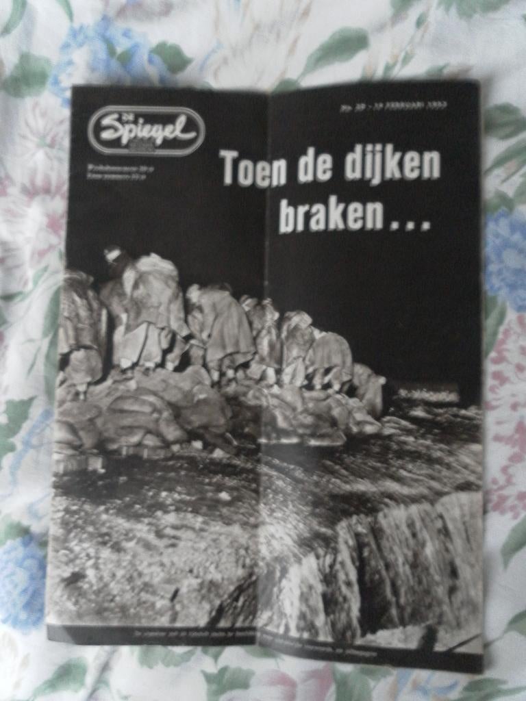 tijdschr de spiegel nr 20 14 februari 53 toen de dijken brak, Ophalen of Verzenden, 20e eeuw of later, Gelezen