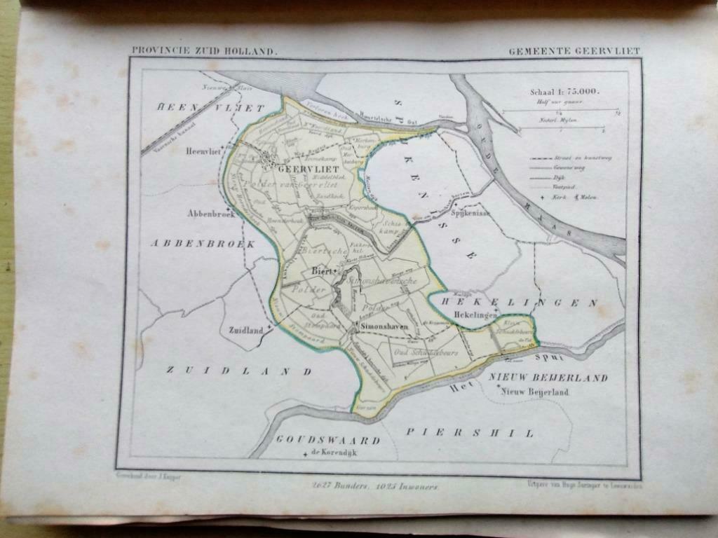 040/ Geervliet/ Simonshaven/ Biert/ Litho Kuyper  ZH, Ophalen of Verzenden