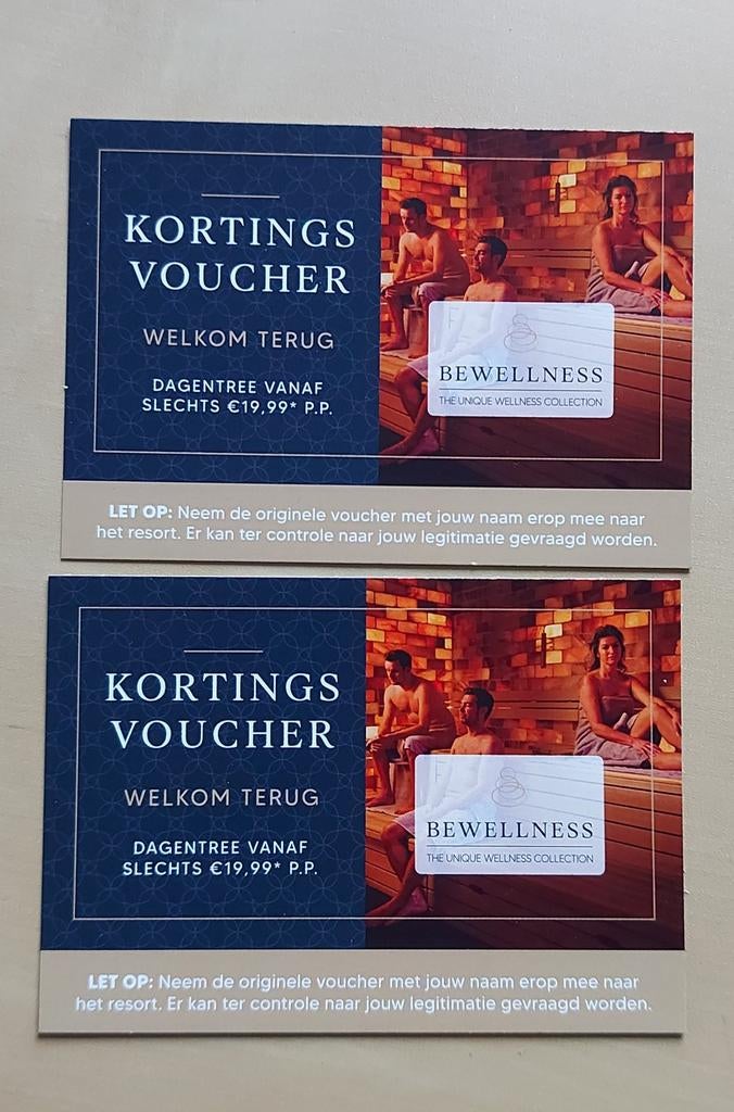 Vouchers sauna, Tickets en Kaartjes, Twee personen, Cadeaubon, Spa of Sauna