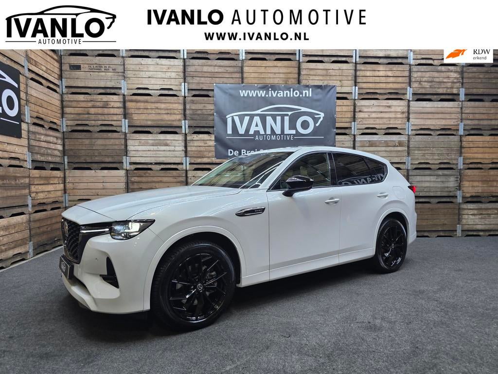 Mazda CX-60 2.5 e-SkyActiv PHEV Homura 360 Pano LED Leder Ca, Automaat, Gebruikt, 2500 kg, Wit