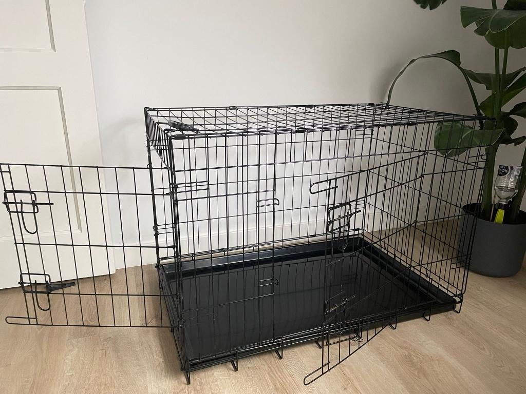 Bench voor grote hond pup met 2 deurtjes 90x60x64, Ophalen, Gebruikt