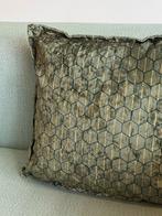 Groen kussen met print, Ophalen of Verzenden, Nieuw, Groen, Vierkant