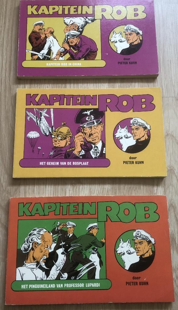 PIETER KUHN - DE AVONTUREN VAN KAPITEIN ROB - 3 STRIPBOEKEN, Meerdere stripboeken, Ophalen of Verzenden, Zo goed als nieuw