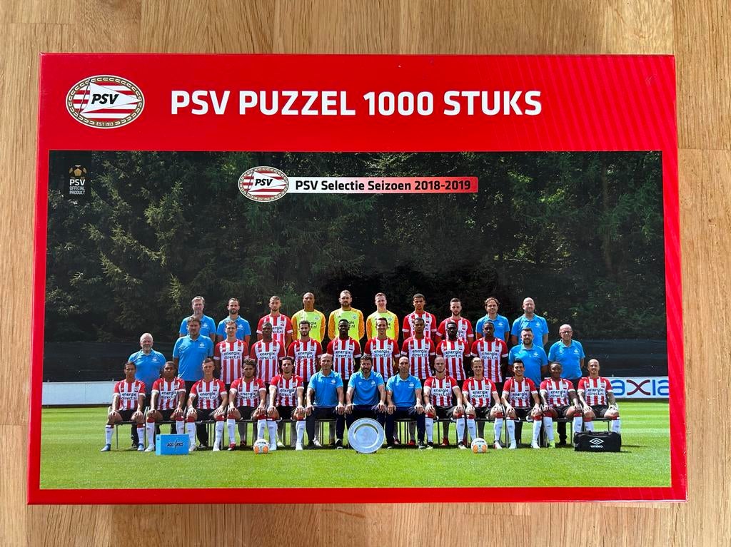PSV Puzzel 1000 Stukjes - Selectie Seizoen 2018/2019, Ophalen of Verzenden, 500 t/m 1500 stukjes, Zo goed als nieuw, Legpuzzel