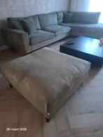 Hoekbank Jonas van Goossens met losse poef, Ophalen, Gebruikt, Vierpersoons of meer, Stof