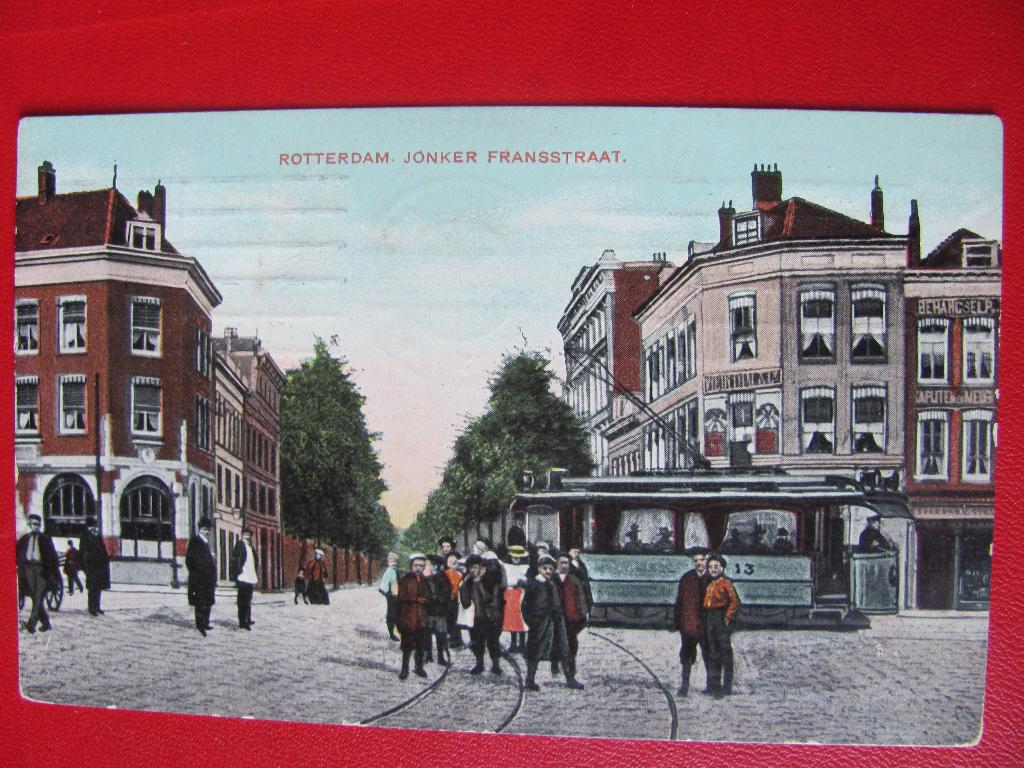 Rottedam 1909 Jonker Fransstraat, Verzamelen, Ansichtkaarten | Nederland, Ophalen of Verzenden, Voor 1920, Gelopen, Zuid-Holland
