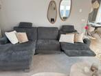 Antracietgrijze bank met 2x lounge,  1 gedeelte elektrisch., Ophalen, 250 tot 300 cm, Gebruikt, 100 tot 125 cm