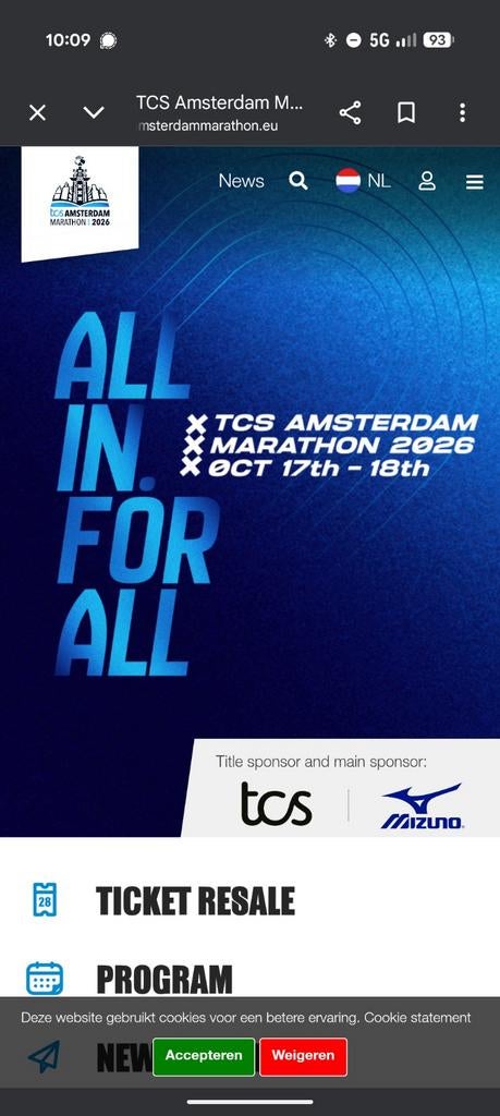 Gezocht: Ticket voor marathon Amsterdam!, Ophalen of Verzenden, Nieuw, Overige typen, Overige merken