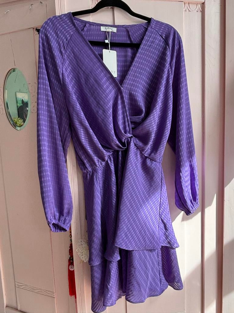 Kilky Paris Paarse jurk met laagjes- maat M Nieuw!, Maat 38/40 (M), Paars, Nieuw, Ophalen of Verzenden