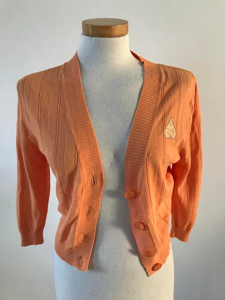Oranje vest met hartje merk Chick by nicky hilton maat XS, Ophalen, Zo goed als nieuw