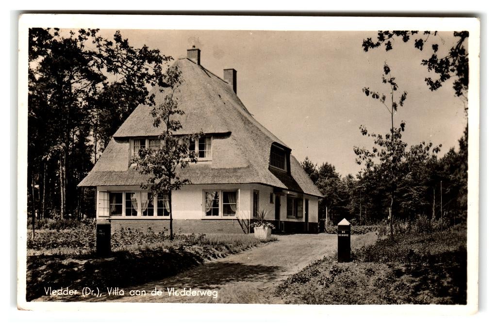 Vledder, Villa aan de Vledderweg, Verzenden, 1940 tot 1960, Gelopen, Drenthe