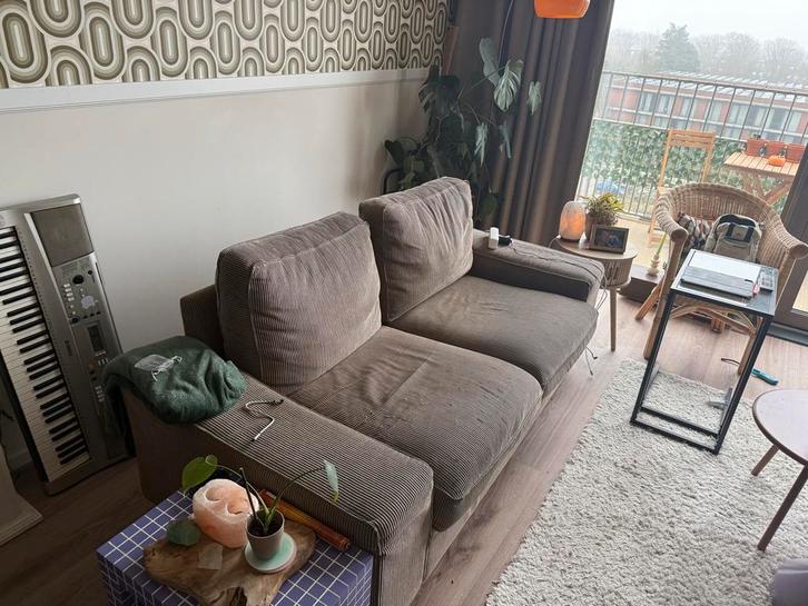 Comfortabele 2-zits bank, Huis en Inrichting, Banken | Bankstellen, Gebruikt, Rechte bank, Tweepersoons, 150 tot 200 cm, 75 tot 100 cm