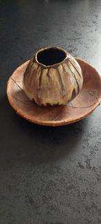 Bijzondere schaal met mooie vaas (mag apart), Huis en Inrichting, Ophalen of Verzenden, Zo goed als nieuw, Rond